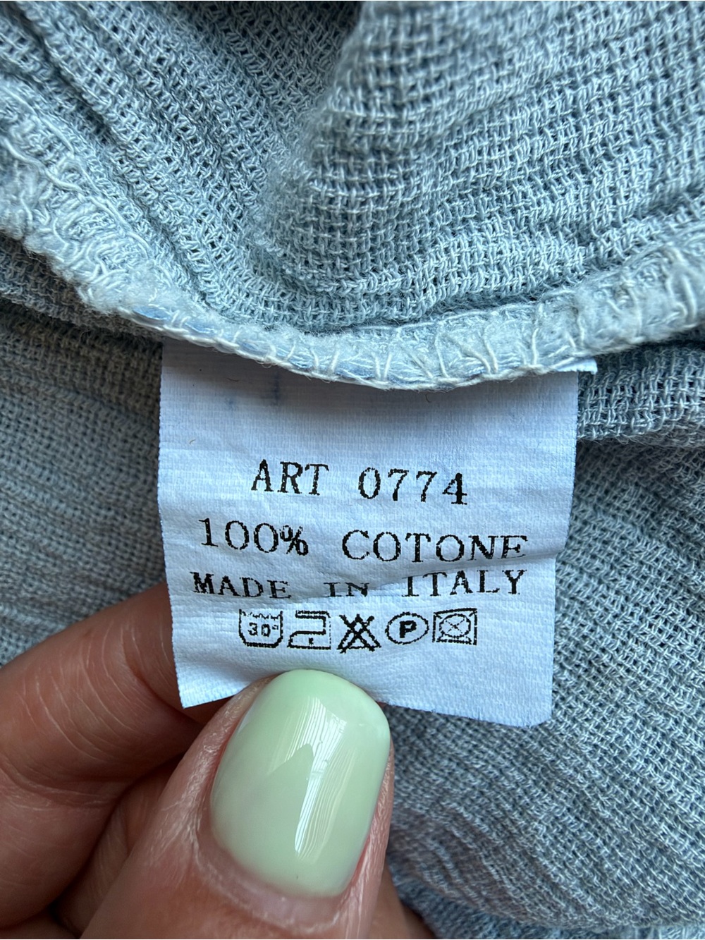 Made in Italy Crinkled Gauze Cotton Henley Tunic Blouse Slouchy Lagenlook Top M - Picture 5 of 5